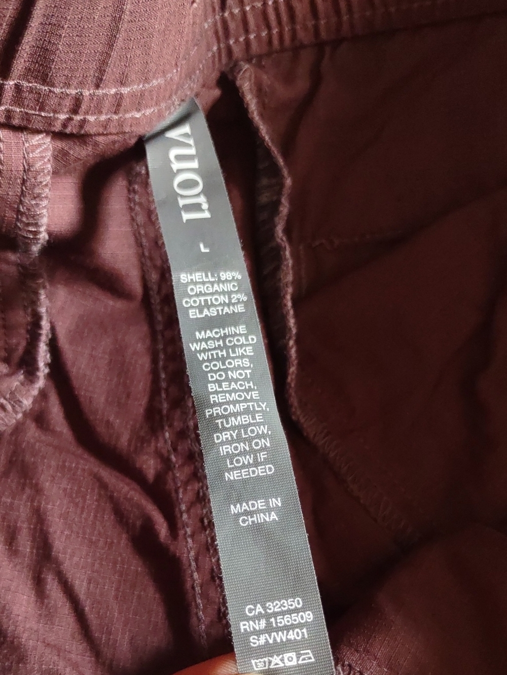 Vuori Large Ripstop Chestnut Pants - Picture 5 of 13